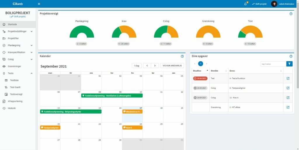 Commissioning-software-Dashboard